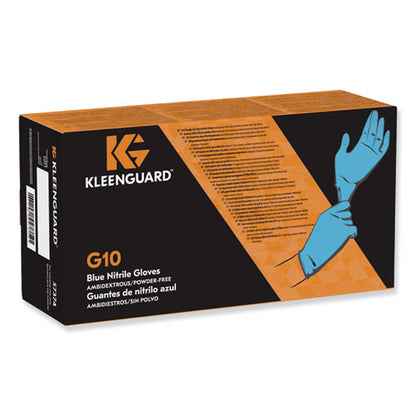 G10 Blue Nitrile Gloves, Powder-free, Large, 6 Mil Thick, 9.5" Long, Blue, 100/box, 10 Boxes/carton