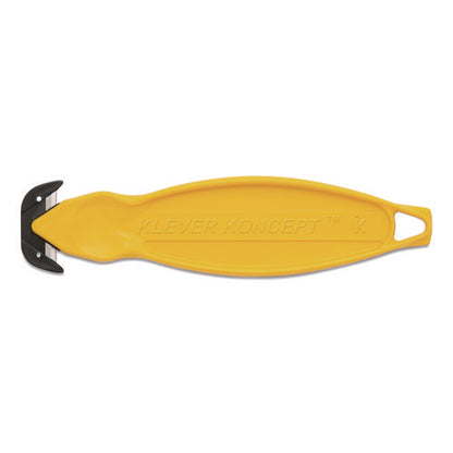 Safety Cutter, 5.75" Plastic Handle, Yellow, 10/pack