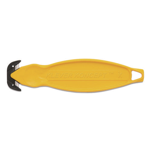 Safety Cutter, 5.75" Plastic Handle, Yellow, 10/pack
