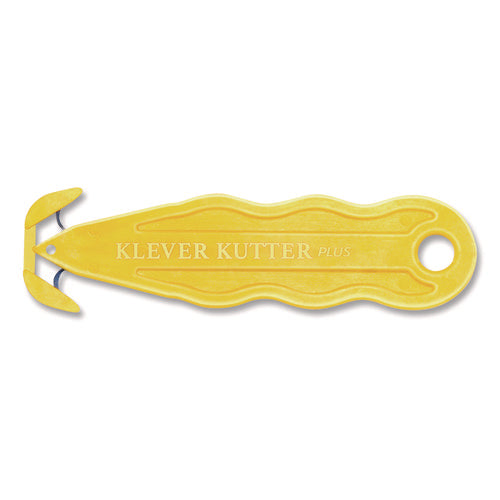 Kurve Blade Plus Safety Cutter, 5.75" Plastic Handle, Yellow, 10/box