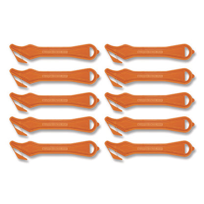 Excel Plus Safety Cutter, 7" Plastic Handle, Orange, 10/box
