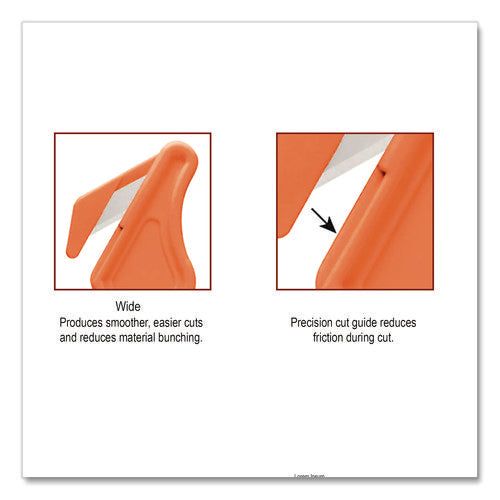 Excel Plus Safety Cutter, 7" Plastic Handle, Orange, 10/box