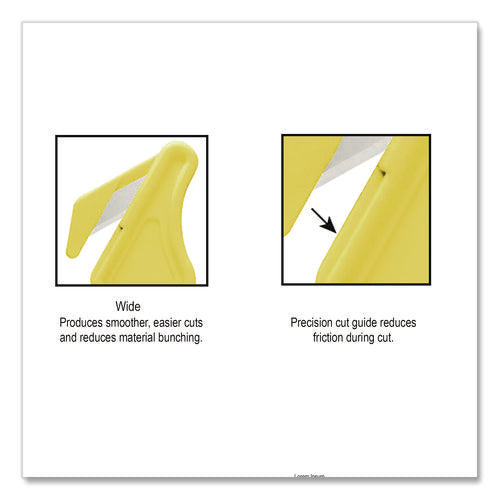 Excel Plus Safety Cutter, 7" Plastic Handle, Yellow, 10/pack