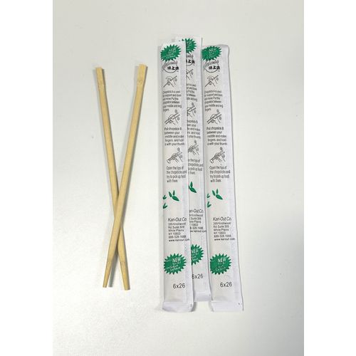 Chopsticks, Wood, 9", White, 1,340/carton