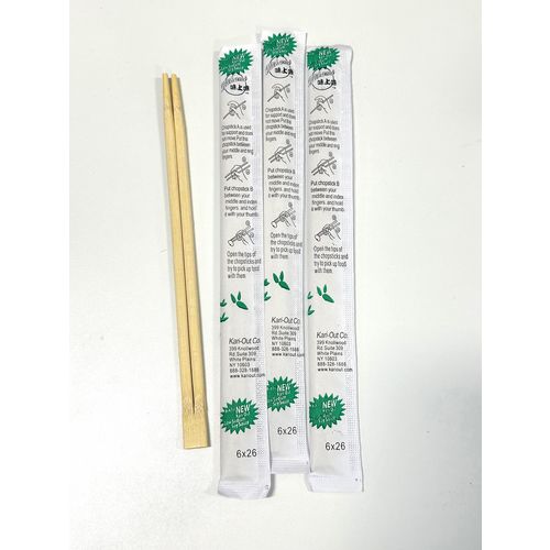 Chopsticks, Wood, 9", White, 1,340/carton