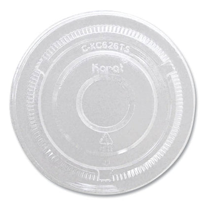 Pet Lids, No Hole Flat Lid, 12 Oz To 24 Oz Cold Cups, Plastic, Clear, 1,000/carton