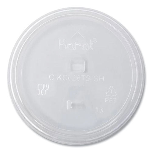 Pet Lids, Strawless Sipper, Fits 12 Oz To 24 Oz Cold Cups, Plastic, Clear, 1,000/carton