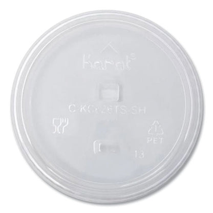 Pet Lids, Strawless Sipper, Fits 12 Oz To 24 Oz Cold Cups, Plastic, Clear, 1,000/carton