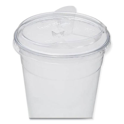 Pet Lids, Strawless Sipper, Fits 12 Oz To 24 Oz Cold Cups, Plastic, Clear, 1,000/carton