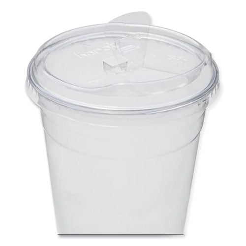 Pet Lids, Strawless Sipper, Fits 12 Oz To 24 Oz Cold Cups, Plastic, Clear, 1,000/carton