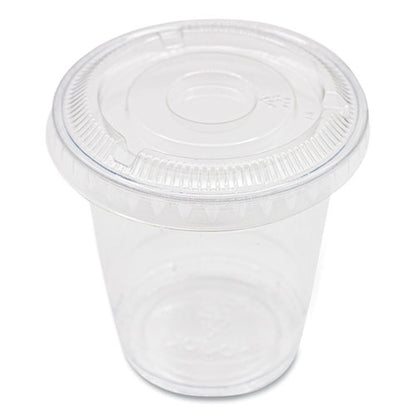 Pet Lids, No Hole Flat Lid, Fits 8 Oz To 10 Oz Cold Cups, Plastic, Clear, 1,000/carton