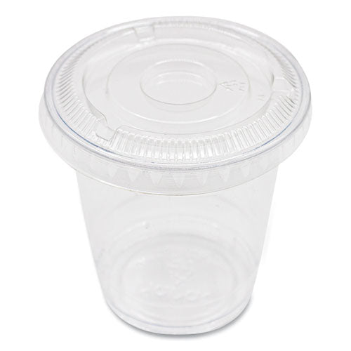 Pet Lids, No Hole Flat Lid, Fits 8 Oz To 10 Oz Cold Cups, Plastic, Clear, 1,000/carton