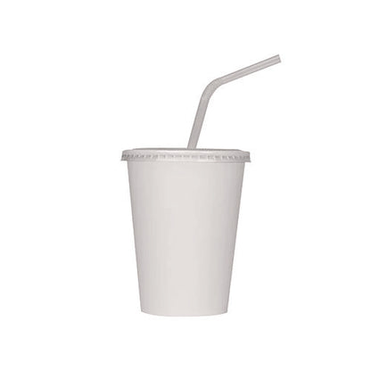 Double Poly Paper Cold Cups, 12 Oz, White, 1,000/carton