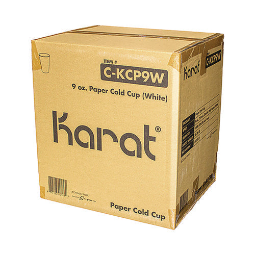 Double Poly Paper Cold Cups, 9 Oz, White, 1,000/carton