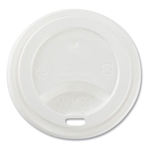 Hot Cup Lids, Sipper Lid, Fits 8 Oz Hot Cups, Plastic, White, 1,000/carton