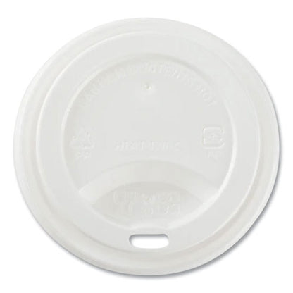 Hot Cup Lids, Sipper Lid, Fits 8 Oz Hot Cups, Plastic, White, 1,000/carton