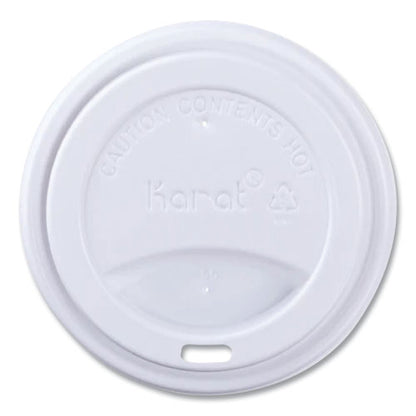 Hot Cup Lids, Sipper Lid, Fits 10 Oz To 24 Oz Hot Cups, Plastic, White, 1,000/carton