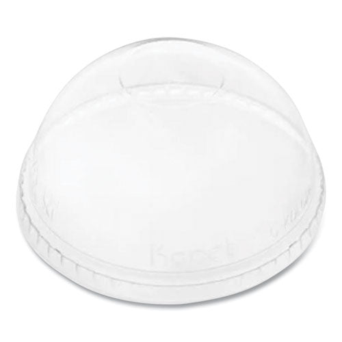 Pet Lids, No Hole Dome Lid, Fits 12 Oz To 24 Oz Cold Cups, Plastic, Clear, 1,000/carton