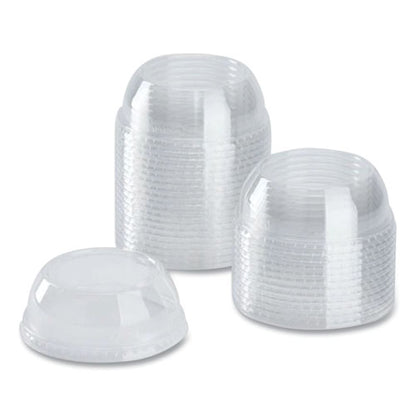 Pet Lids, Wide Opening Dome, Fits 12 Oz To 24 Oz Cold Cups, Plastic, Clear, 1,000/carton