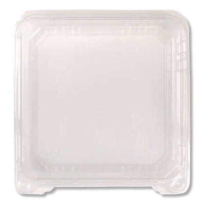 Pet Plastic Hinged Container, 9 X 9 X 3.6, Clear, Plastic, 100/pack, 2 Packs/carton