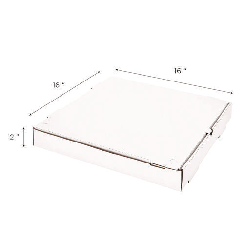 Corrugated Paper Boxes, 16 X 16 X 1.97, White/brown, 50/carton