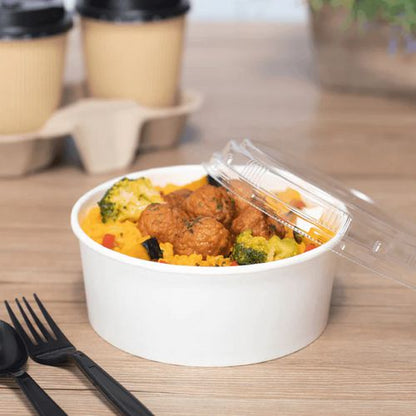 Food Bucket, 32 Oz, 6.5" Diameter X 2.4" H, White, Paper, 360/carton
