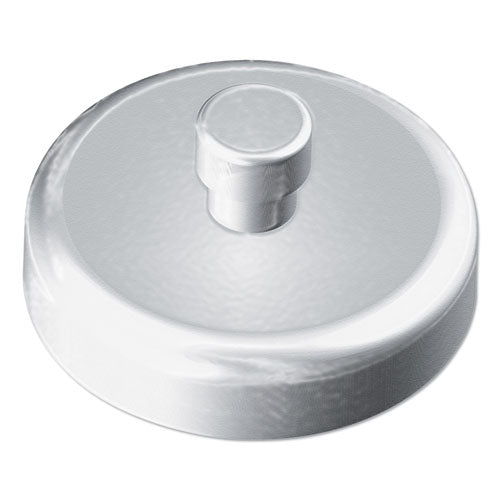 Mounting Magnets For Kantek Acrylic Glove And Paper Towel Dispensers, 1.5" Diameter, White/silver, 4/set