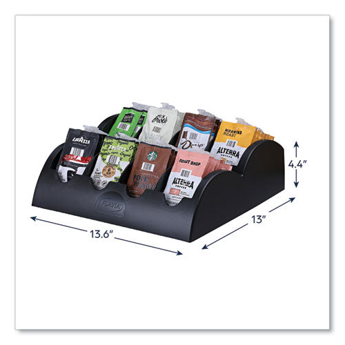 Small Merchandiser, 8 Compartments, 13.6 X 13 X 4.4, Black