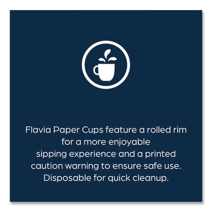 Hot Beverage Paper Cup 10 Oz, Flavia Design, Blue, 100/sleeve, 10 Sleeves/carton
