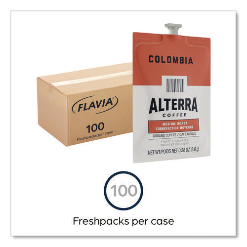 Alterra Columbia Coffee Freshpack, 100/carton
