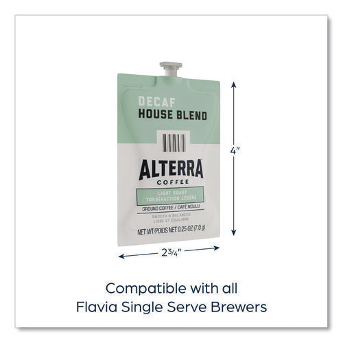 Alterra Decaf House Blend Coffee Freshpack, 100/carton