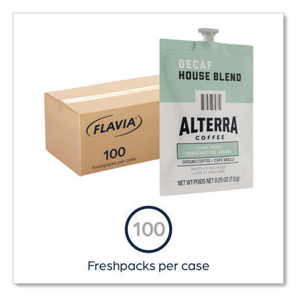 Alterra Decaf House Blend Coffee Freshpack, 100/carton