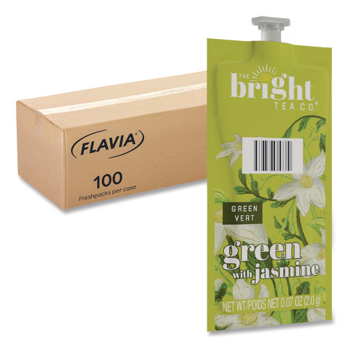 The Bright Tea Co. Green With Jasmine Tea Freshpack, 100/carton