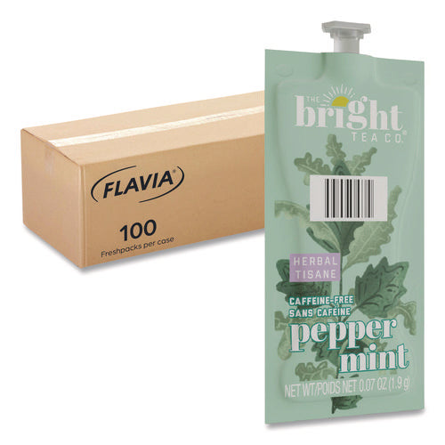 The Bright Tea Co. Peppermint Herbal Tea Freshpack, 100/carton