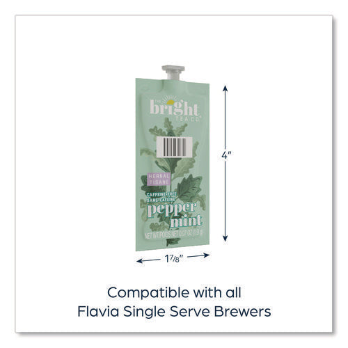 The Bright Tea Co. Peppermint Herbal Tea Freshpack, 100/carton