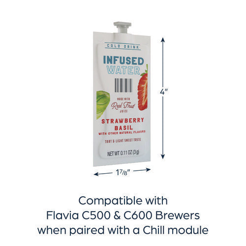 Strawberry Basil Infused Water Freshpack, 100/carton