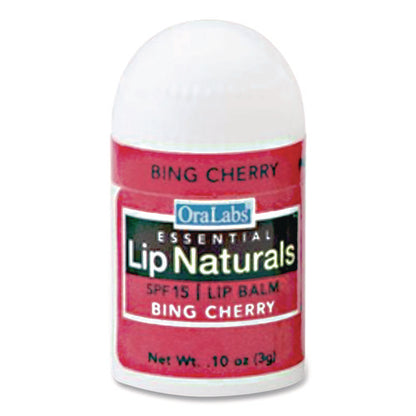 Assorted Flavors Lip Balm, Bing Cherry, Tea Tree Mint, Vanilla Bean, 0.1 Oz Tube, 100/box