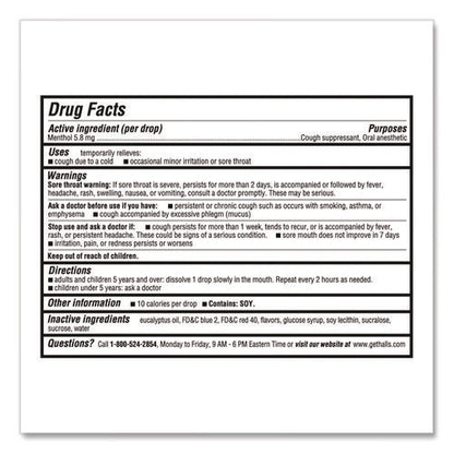 Relief Menthol Cough Suppressant - Oral Anesthetic, Cherry, 30/pack