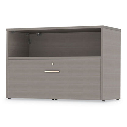 Urban Series Cabinet Credenza Pedestal With Lateral File, 35.25w X 15.25d X 23.75h, Ash
