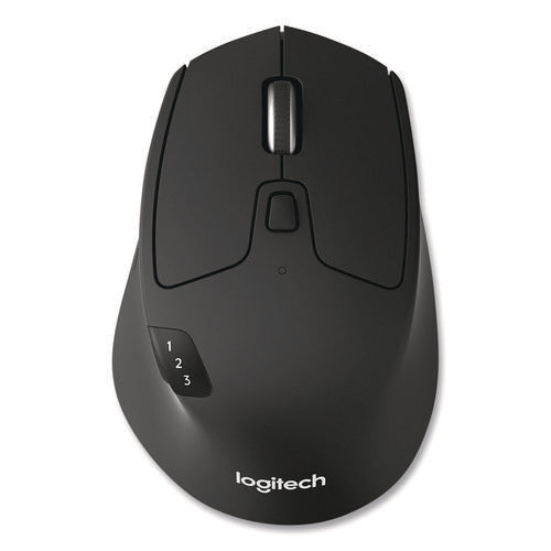 M720 Triathlon Wireless Mouse, 2.4 Ghz Frequency, 33 Ft Wireless Range, Right Hand Use, Black