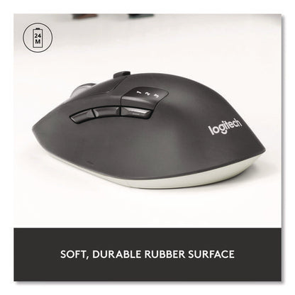 M720 Triathlon Wireless Mouse, 2.4 Ghz Frequency, 33 Ft Wireless Range, Right Hand Use, Black