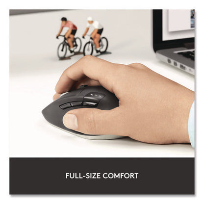 M720 Triathlon Wireless Mouse, 2.4 Ghz Frequency, 33 Ft Wireless Range, Right Hand Use, Black