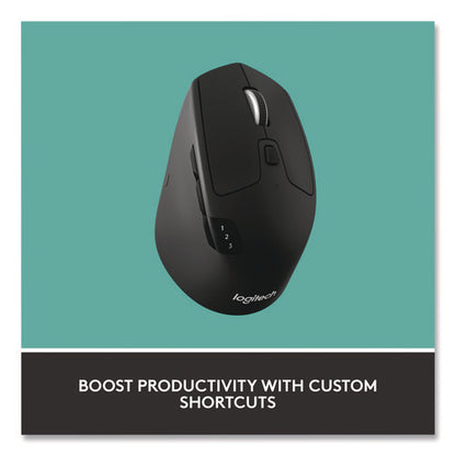 M720 Triathlon Wireless Mouse, 2.4 Ghz Frequency, 33 Ft Wireless Range, Right Hand Use, Black