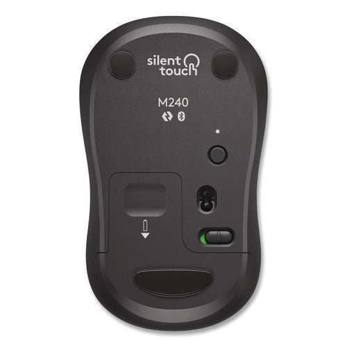 M240 Silent Bluetooth Mouse, 33 Ft Wireless Range, Left/right Hand Use, Graphite