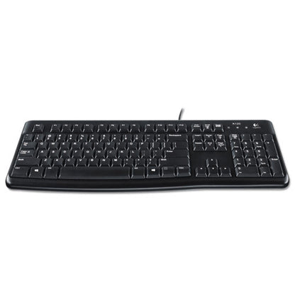 K120 Ergonomic Desktop Wired Keyboard, Usb, Black