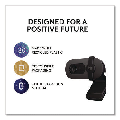 Brio 100 Webcam, 1920 Pixels X 1080 Pixels, 2 Mpixels, Graphite