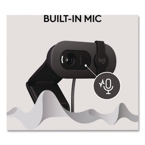 Brio 100 Webcam, 1920 Pixels X 1080 Pixels, 2 Mpixels, Graphite