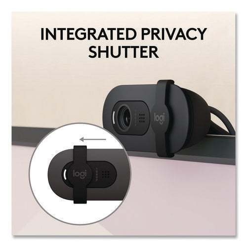 Brio 100 Webcam, 1920 Pixels X 1080 Pixels, 2 Mpixels, Graphite