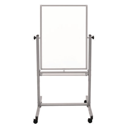 Mobile Magnetic Whiteboard, 24" X 36", White Surface, Satin Aluminum Frame