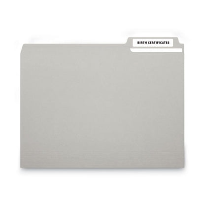 Cover-all Opaque File Folder Labels, Inkjet/laser Printers, 0.66 X 3.44, White, 30 Labels/sheet, 50 Sheets/box